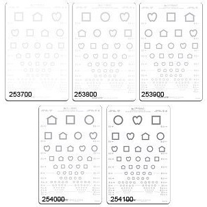 Tablice okulistyczne do badania ostrości wzroku Good-lite Symbole LEA 5% 52077