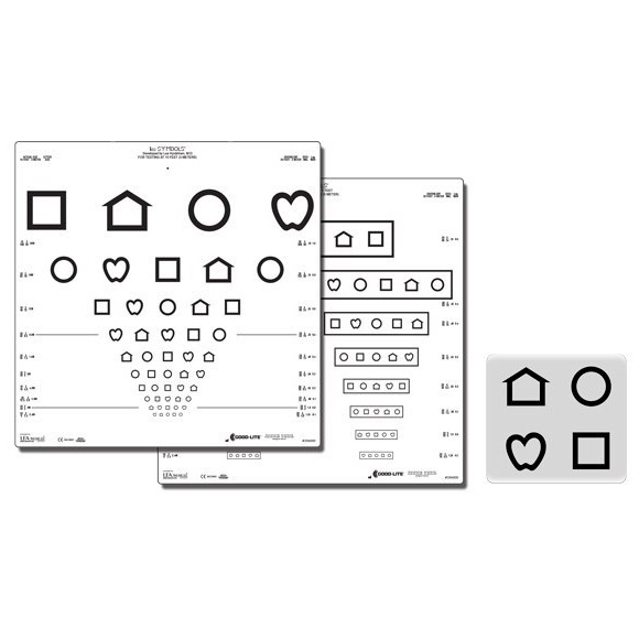 Tablice okulistyczne do badania ostrości wzroku Good-lite Symbole LEA Massachusetts 52013