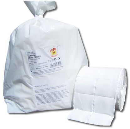 Tampony opatrunkowe (opatrunki donosowe) P.M. Tampon celulozowy jednorazowy - 2 x 500 szt. P.M.