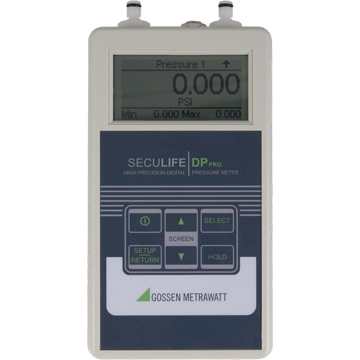 Testery parametrów przepływu gazów i cieczy GOSSEN METRAWATT SECULIFE DP PRO
