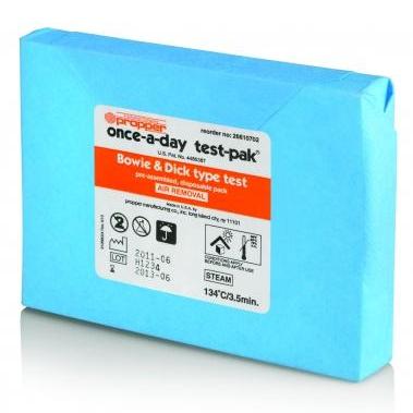 Testy chemiczne do sterylizacji parowej Propper Test Bowie & Dick Once-a-Day Test Pak