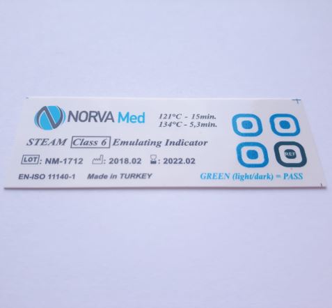 Testy chemiczne do sterylizacji parowej Norva Med Testy chemiczne paskowe kl.VI