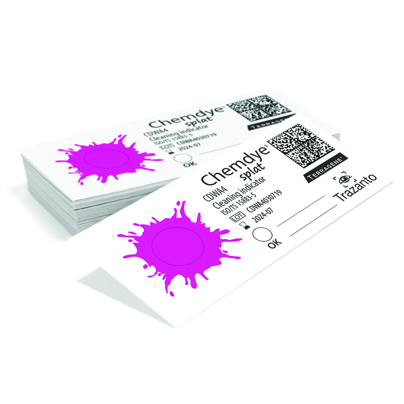 Testy do kontroli mycia w myjkach ultradźwiękowych Terragene CDWA4