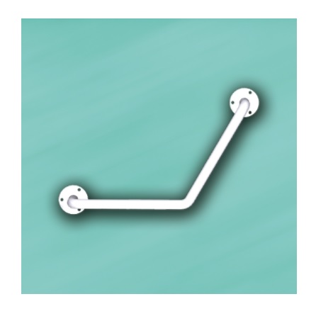 Uchwyty łazienkowe kątowe dla niepełnosprawnych B/D Uchwyt specjalny 120 stopni