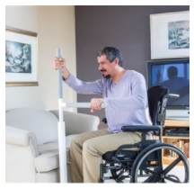 Uchwyty łazienkowe proste dla niepełnosprawnych B/D Uchwyt pionowy do wanny