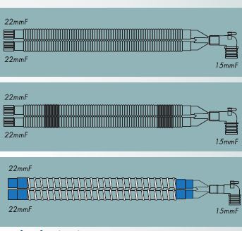 Układy oddechowe do aparatów do znieczulenia R-Vent Medikal Obwody karbowane, rozciągalne, gładkie