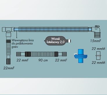 Układy oddechowe do aparatów do znieczulenia R-Vent Medikal Obwody współosiowe z odgałęzieniem rozciągliwym 9930511409309114