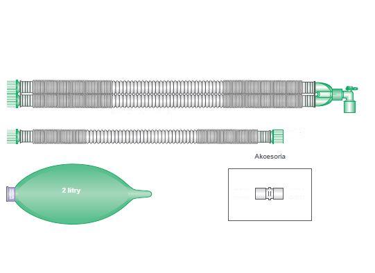 Układy oddechowe do aparatów do znieczulenia INTERSURGICAL Układy oddechowe o regulowanej długości Compact II