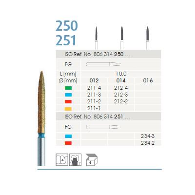 Wiertła stomatologiczne Olident Wiertła diamentowe Pirania 5