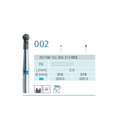 Wiertła stomatologiczne Olident Wiertła - kulka z nasypem diamentowym