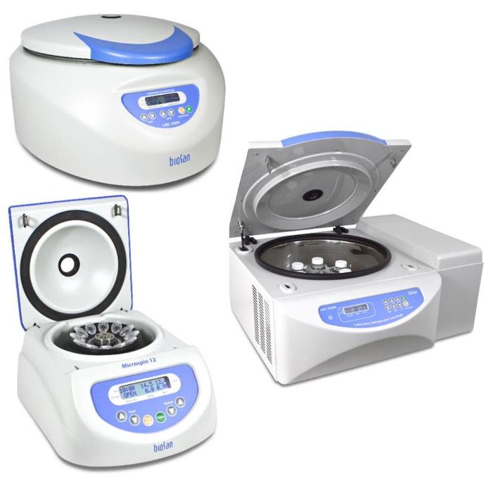 Wirówki laboratoryjne Biosan LMC-3000,  LMC-4200R, Microspin 12