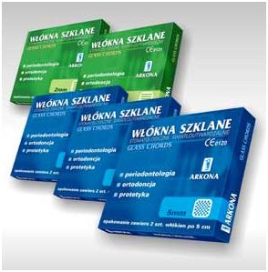 Wkłady koronowo-korzeniowe Arkona Włókna szklane 3mm równoległe 2 szt.