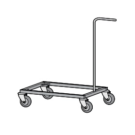 Wózki i stojaki hakowe do zawieszenia koszy i innych akcesoriów Spółdzielnia Mechaników SMS WZK-1