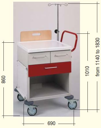 Wózki reanimacyjne i anestezjologiczne Becker BR062 57 060 NOT1