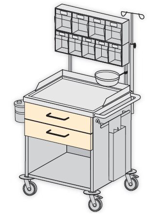 Wózki reanimacyjne i anestezjologiczne TRIBO SK 6011/01