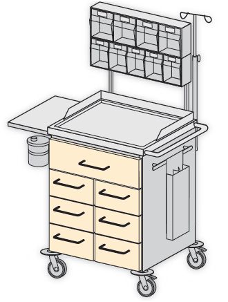 Wózki reanimacyjne i anestezjologiczne TRIBO SK 6013/01