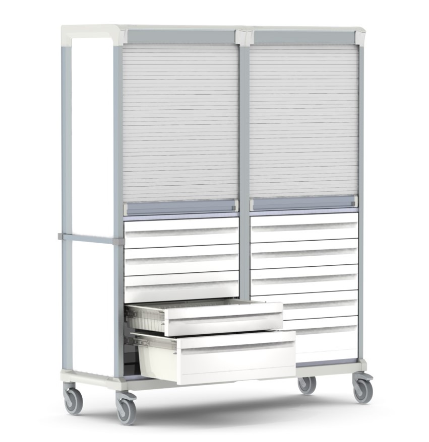 Wózki wielofunkcyjne Pegasus Apollo z szufladami kasetowymi ABS