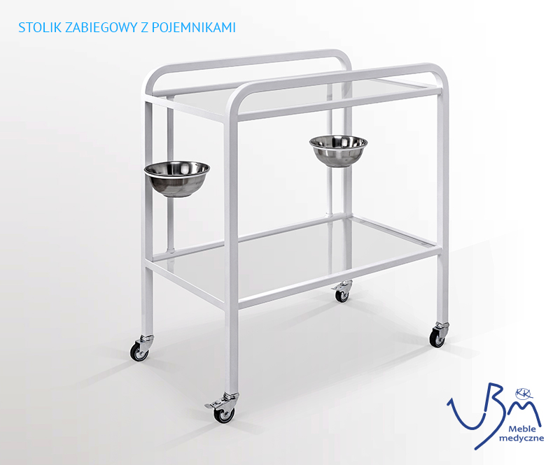 Wózki wielofunkcyjne U.B.M - KOTASIŃSKA Stolik zabiegowy z miskami