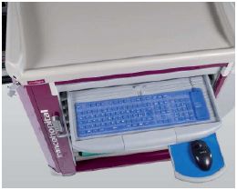 Wózki zabiegowe, organizacyjne i dokumentacyjne - akcesoria FRANCEHOSPITAL Wysuwana półka na klawiaturę i podkładka pod mysz FRANCEHOSPITAL