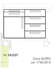 Wózki zabiegowe, organizacyjne i dokumentacyjne (szafki) Blanco 543297 Blanco