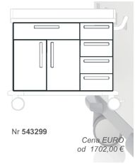 Wózki zabiegowe, organizacyjne i dokumentacyjne (szafki) Blanco 543299 Blanco