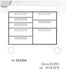 Wózki zabiegowe, organizacyjne i dokumentacyjne (szafki) Blanco 543304