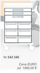 Wózki zabiegowe, organizacyjne i dokumentacyjne (szafki) Blanco 543340