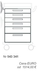 Wózki zabiegowe, organizacyjne i dokumentacyjne (szafki) Blanco 543341