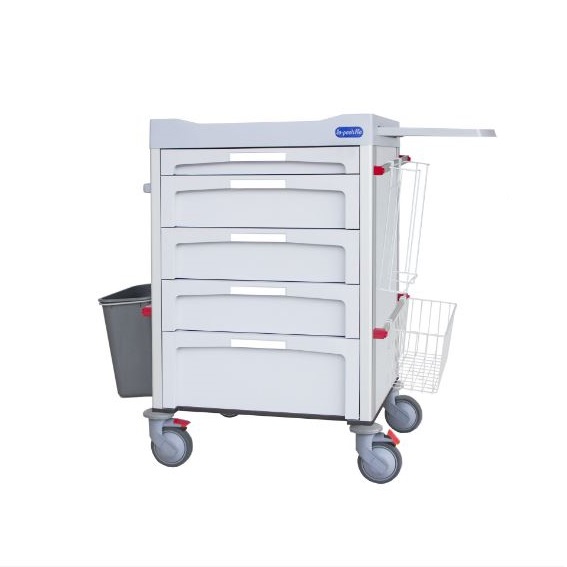 Wózki zabiegowe, organizacyjne i dokumentacyjne (szafki) la-pastilla F-DNOVTREAT