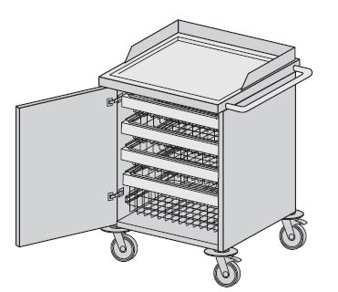 Wózki zabiegowe, organizacyjne i dokumentacyjne (szafki) TRIBO SK 305A