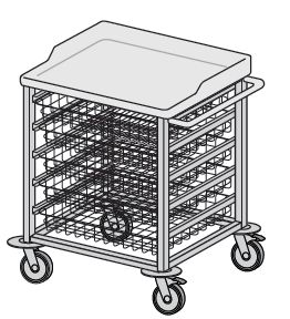 Wózki zabiegowe, organizacyjne i dokumentacyjne (szafki) TRIBO SK WR 611