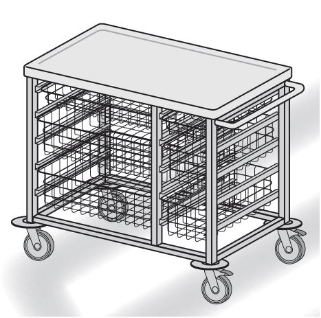 Wózki zabiegowe, organizacyjne i dokumentacyjne (szafki) TRIBO SK WR 923