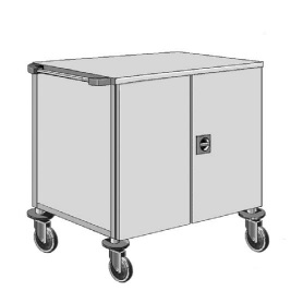 Wózki zamknięte do transportu materiałów sterylnych Spółdzielnia Mechaników SMS WZ-91D / WZ-61D / WZ-31D