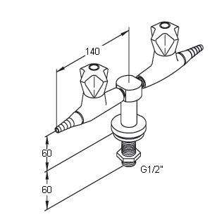 Zawory gazowe laboratoryjne Broen Zawór gazowy BROEN gaz niepalny / 2532 008 8121-08 (18 021.009)