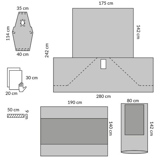 Zestawy do ginekologii – obłożenia pola operacyjnego Medline ES10361CE
