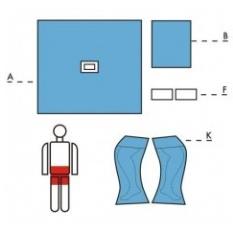 Zestawy do ginekologii – obłożenia pola operacyjnego TZMO MATODRAPE - ginekologiczny 1