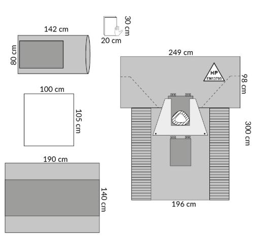 Zestawy do ginekologii – obłożenia pola operacyjnego Medline TB29453CE