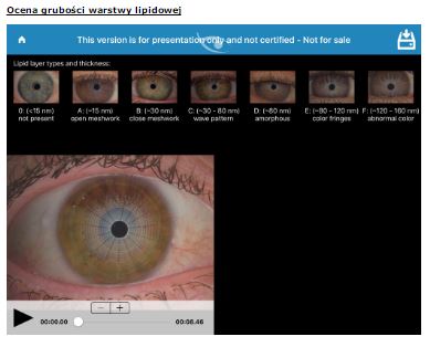 Aparaty do badania filmu łzowego (zespół suchego oka) B/D Tearscope