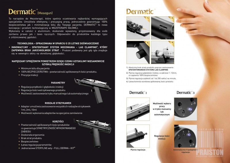 Aparaty do mezoterapii bezigłowej Euromi DERMATIC 1- Meso Gun