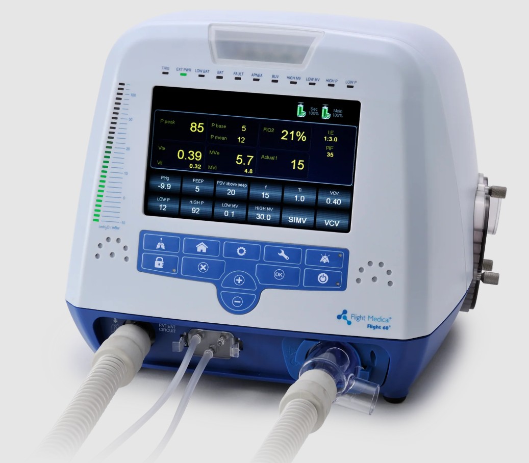 Aparaty do nieinwazyjnej wentylacji Flight Medical Innovations Ltd Flight 60