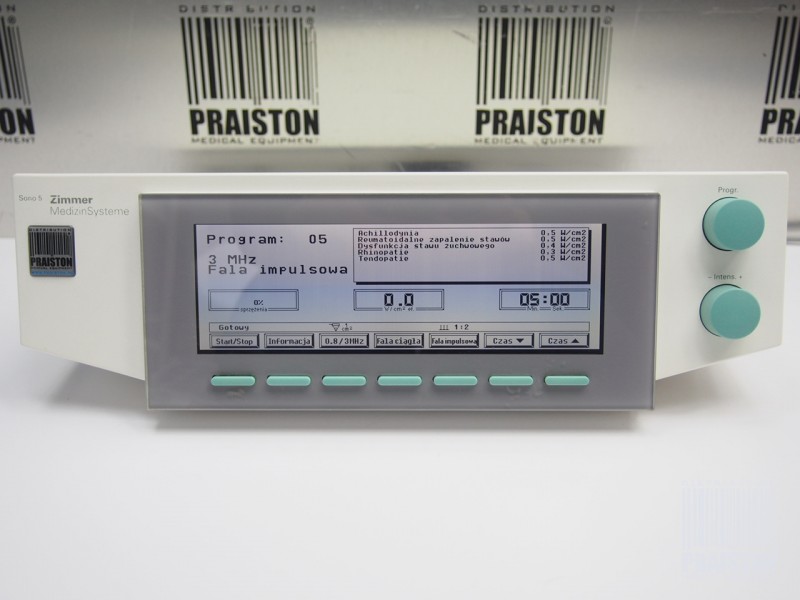 Aparaty do terapii ultradźwiękowej w rehabilitacji używane B/D ZIMMER ELEKTROMEDIZIN SONO 5 - Praiston używane
