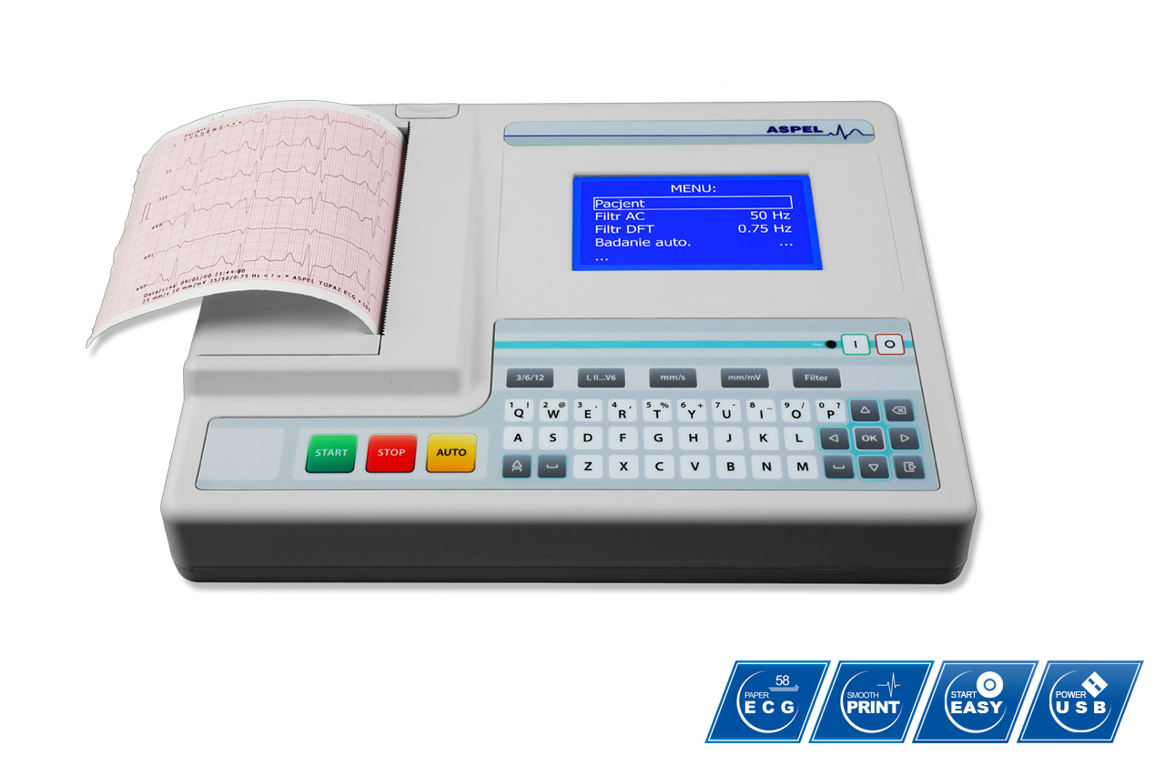 Aparaty EKG - Elektrokardiografy ASPEL MINT v.07.102 / MINT v.07.301