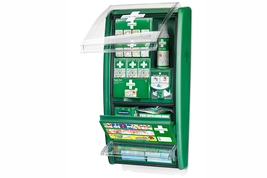Apteczki do zakładów pracy Cederroth First Aid & Burn Station