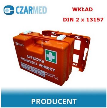 Apteczki do zakładów pracy Czarmed Apteczka z tworzywa 2 x DIN13157
