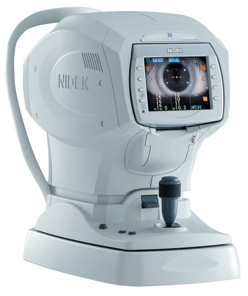 Autorefraktometry (autokeratorefraktometry) NIDEK TONOREF II w trybie pomiarowym ARK