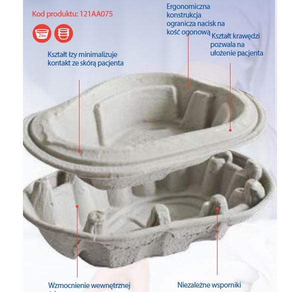 Baseny sanitarne jednorazowe Vernacare 121AA075