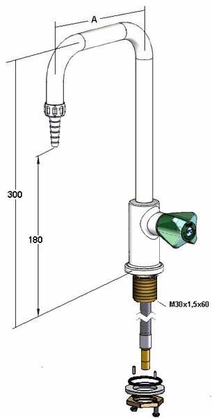 Baterie zlewozmywakowe Broen BROEN UNIFLEX / 25340058101-52B (18 505.009)