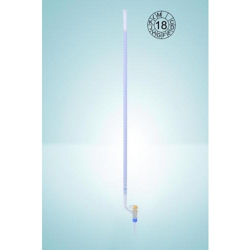 Biurety szklane HIRSCHMANN kranik boczny kl.AS