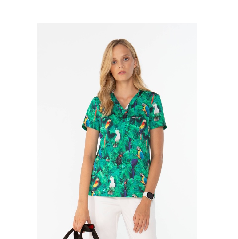 Bluzy, marynarki, żakiety medyczne Louis Lanier PARROT JUNGLE