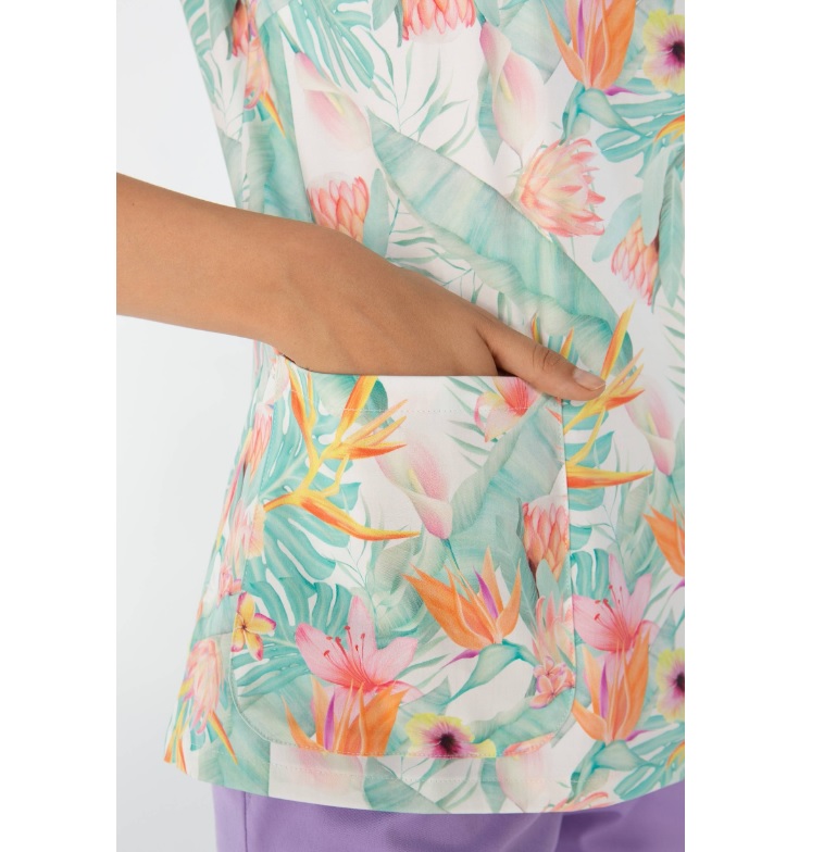 Bluzy, marynarki, żakiety medyczne Louis Lanier PASTEL GARDEN